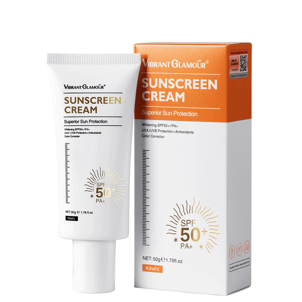 6974677490195 واقي الشمس للتبييض مفعم بالحيوية مع عامل حماية من الشمس SPF50+ UVA/UVB - 50 جم من فايبرنت جلامور - الصورة 1